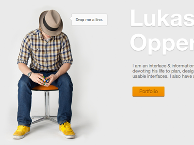 Lukas Oppermann Personal Page Email button design interface website