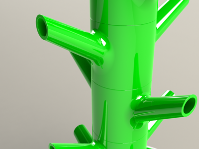 Plastic Detail bamboo plastic tree