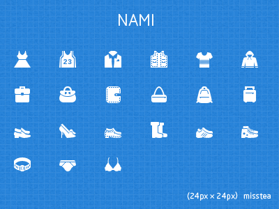 nami icon bag clothing icon shoes ui