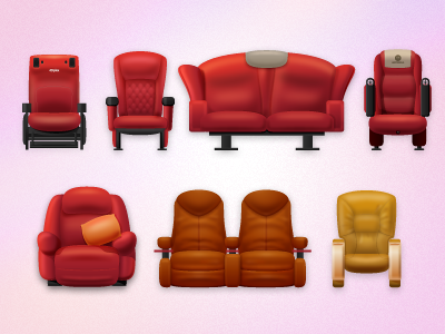 cinema chair icon cinema icon illustration