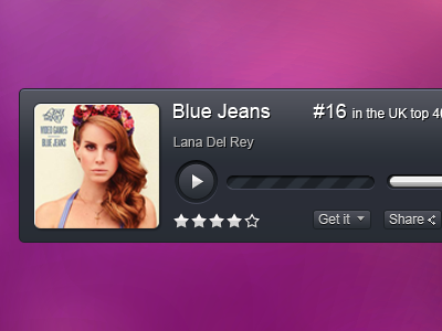 BBC Radio widget audio black and white interface lastfm player radio ui widget