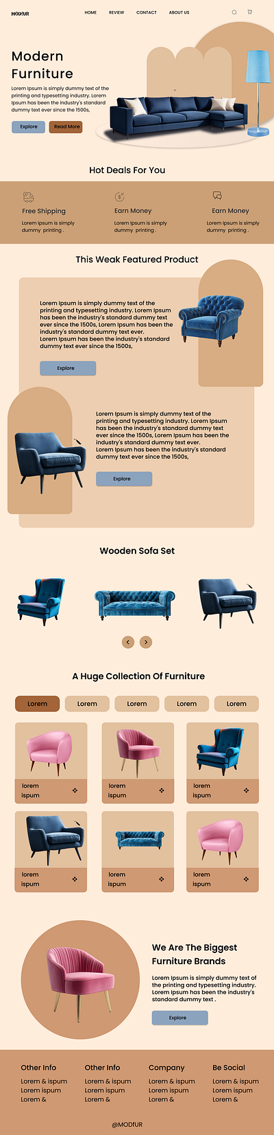 Modern Furniture website Design 3d animation branding desing furniture graphic design logo modern motion graphics ui unique website