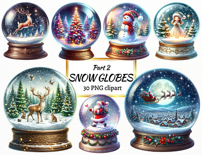 Christmas snow globes