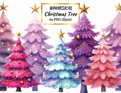 Whimsical Christmas trees