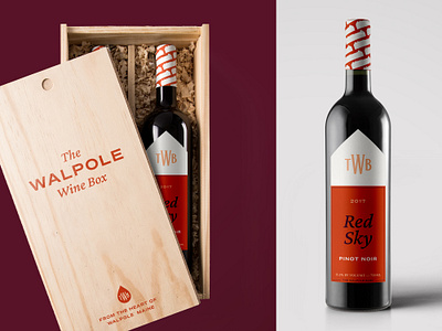 Walpole Barn Wine Labels beverage cpg design elegant label packaging red upscale white wine