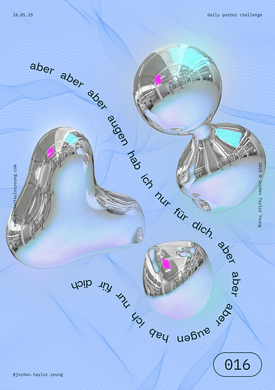 016 / 365 / 2025 365 3d 3d design adobe photoshop chrome design goopy graphic design poster render womp