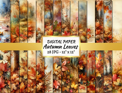 Autumn Leaves - Digital paper