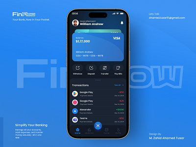 Banking App Design – Seamless & Modern bank banking app blockchain crypto cryptocurrency dark app dark theme finance fintech insights mobile app mobile bank moder app money management payment statistics transaction ui uiux ux