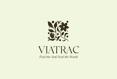 Viatrac logo biology chicken elegant feminine fertilizer floral flowers illustration logo mascot logo organic pattern logo plant plants roots