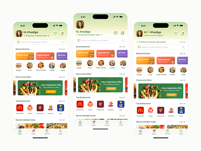 Mrsool App Redesign UI - Soft Gray Green App Home branding tracking app