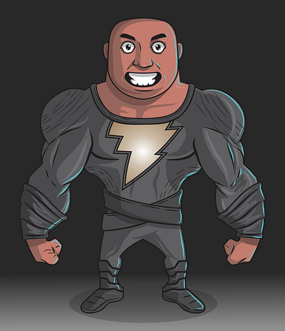 Black Adam fan art batman black adam cartoon dc dc comics draw drawing fan art hero hq illustration shazam super hero the rock