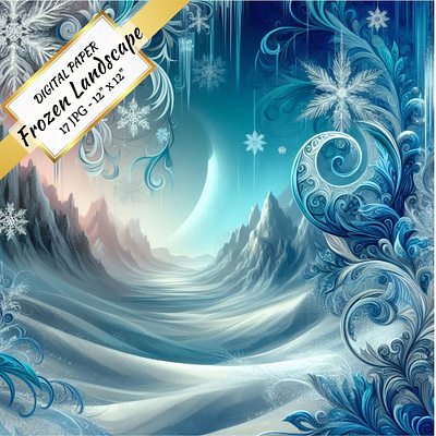 Digital paper -Frozen Landscape