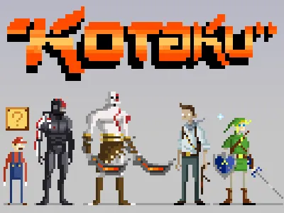 Pixel Video Game characters kotaku kratos link mario mass effect pixel art uncharted zelda