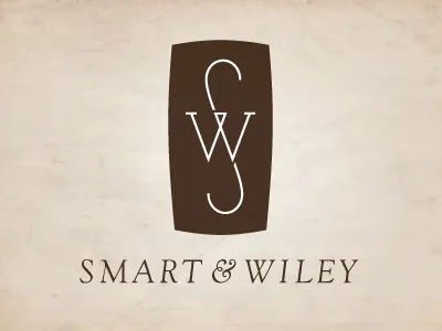 Smart & Wiley cartouche/monogram redux branding identity lettering typography