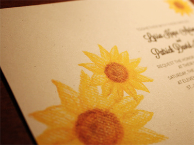 Invitation WIP invitation sunflowers