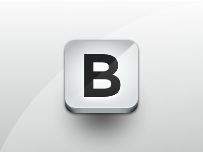 Web Clip icon b clip grey icon ipad iphone new web webclip