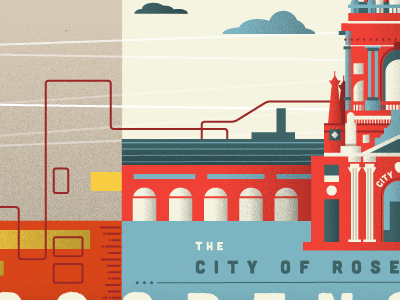 Pasadena city illustration pasadena vector