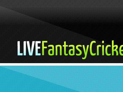 LFC header black blue cricket fantasy game green header live logo site sport texture type typography web white