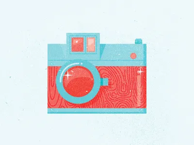 Camera Icon blue camera old red texture vintage wood grain