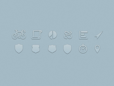 UI Pictograms android application badges bike elements gui icon ios pictogram ui