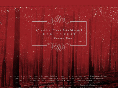 Europe Tour Poster gig poster if these trees could talk red forest