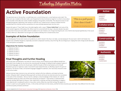 Technology Integration Matrix Sample Page css3 html5 open sans red tim web web design yellow