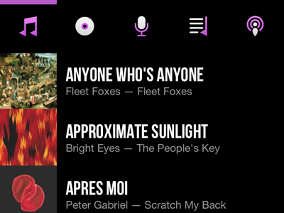 Cartunes Music Selector app cartunes icons ios iphone music playlist selector