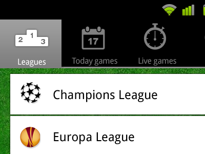 Android App - match results android app match results
