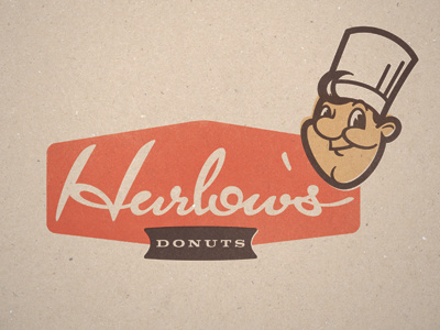 Harlow's Donuts donuts logo retro typography