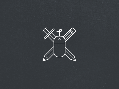 Sword Pencil Mouse identity logo mouse pencil sword
