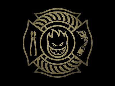 Burn Dept. crest fire icon spitfire