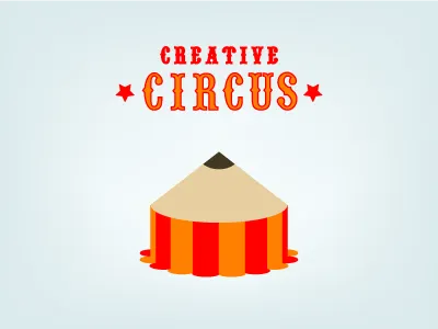 creative circus circus logo opos pencil