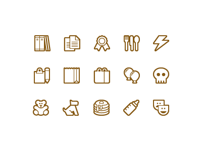 Symbolicons Line award baby balloons books bottle dog icon icons lightning paper pixel ribbon skull symbolicons symbols teddy utensils