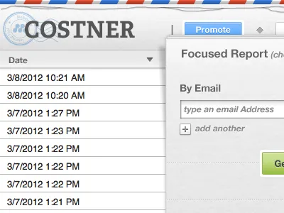 Costner Email Campaign Tool meltmedia ui