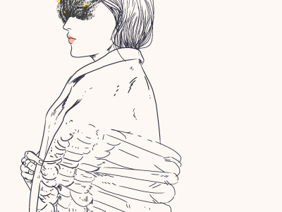 Dribble002 girl illustration wing