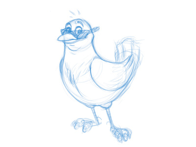 Bird By AndyToonz andytoonz bird cartoon character design design pencil sketch