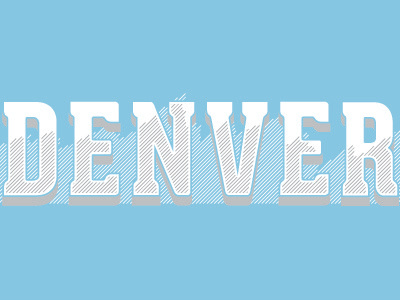 Denver colorado denver mountains nuggets typography