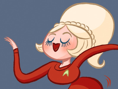 Star Trek 60s cartoons digital illustration kassandra heller star trek