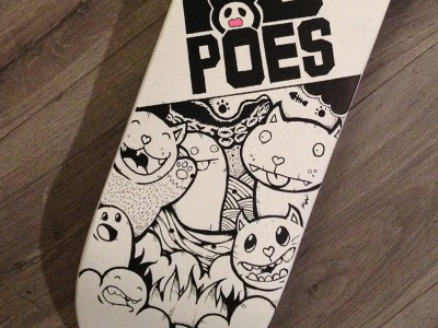 Skatedeck cats characters illustration pixelkaiju skatedeck