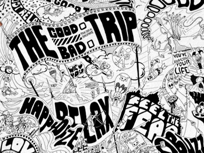 The Trip illustration pen ink