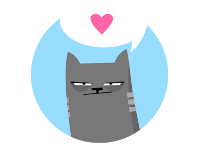 Cat In Love cat love vector