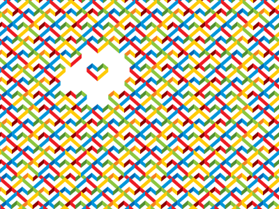 Logo identity concept center colored floor home identity logo pattern