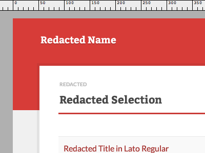 Redacted Name, Selection, and Title bitter lato