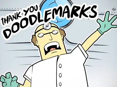 Thank you for the Invite. doodle drawing illustration illustrator robot scientist