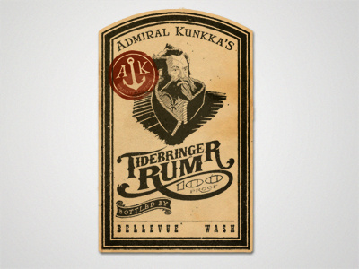 Label dota mock rum vintage