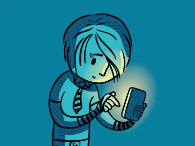 light from screen character color head illustration illustrator vector