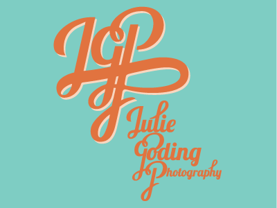 Julie Goding Photography branding logo script typography