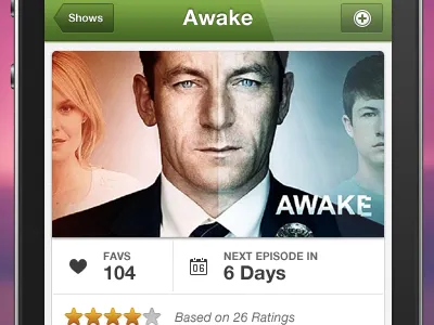 TV App - Show Details button icon iphone star tv