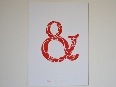 Screenprinted Ampersand Poster ampersand chris mizen screenprint typography