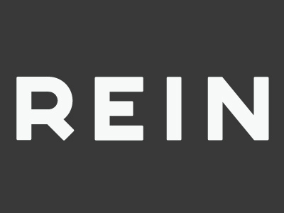 "R" bold geometric sans type